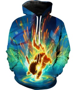 Epic Pikachu Pokemon Anime Hoodie 3D