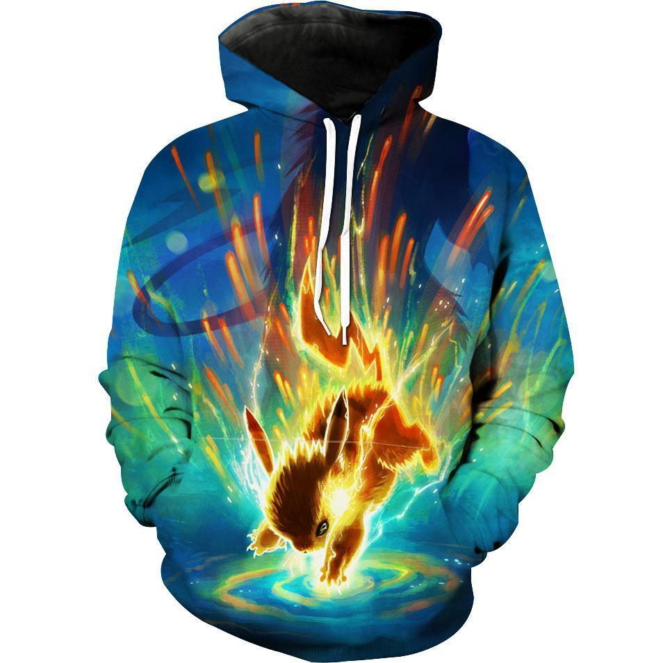 Epic Pikachu Pokemon Anime Hoodie 3D