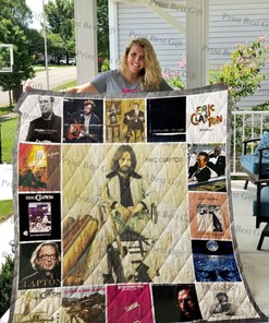 Eric Clapton Albums Co Poster Quilt Blanket Bedding Set