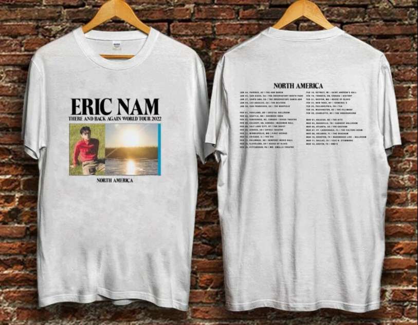 Eric Nam There Andback Again World Tour 2022 T-Shirt