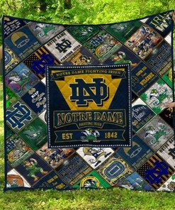 Est 1842 Ncaa Notre Dame Fighting Irish Collection Combined Quilt Blanket Bedding Set