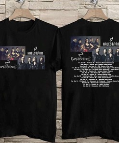 Evanescence With Halestorm Music World Tour Concert T-Shirt