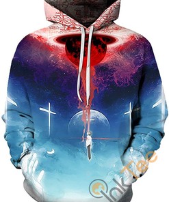 Evangelion Print Cosplay With Front Pocket Sport All Over Print Hoodie 3D