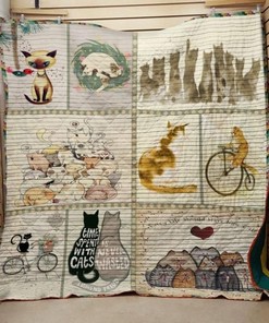 Every Life Should Have Nine Cats Cat Lo Quilt Blanket Bedding Set