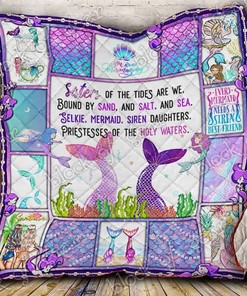 Every Mermaid Need A Siren Best Friend Great Quilt Blanket Bedding Set