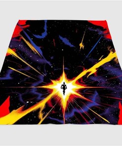 Explosion Captain Marvel Sherpa Fleece Blanket Gifts for Family, for Couple