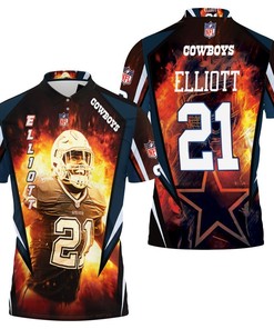 Ezekiel Elliott 21 Dallas Cowboys 3d Polo Shirt Jersey All Over Print Shirt 3d T-shirt