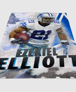 Ezekiel Elliott Sherpa Fleece Blanket Gifts for Family, for Couple