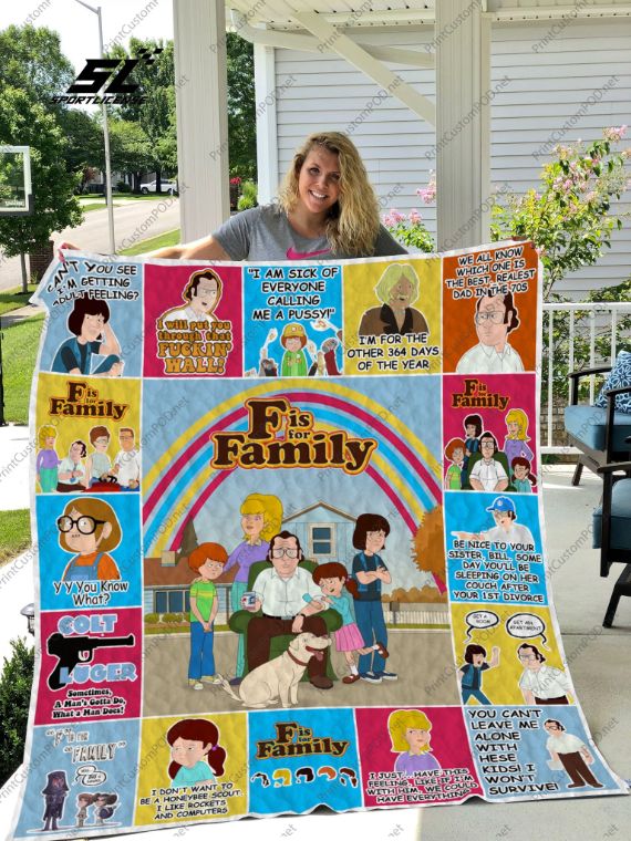 F Is For Family Collection Quilt Blanket Bedding Set