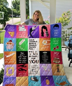 Friends Quotes Quilt Blanket Bedding Set