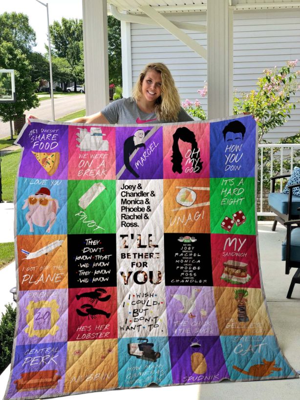 Friends Quotes Quilt Blanket Bedding Set