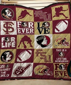 FSU For Life Ncaa Florida State Seminoles Collected Quilt Blanket Bedding Set