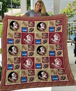 FSU Ncaa Florida State Seminoles Collected Quilt Blanket