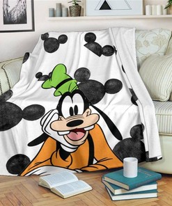 Face Goofy Sherpa Fleece Blanket Gifts for Family, for Couple