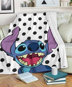 Face Stitch Sherpa Fleece Blanket Gifts for Family, for Couple