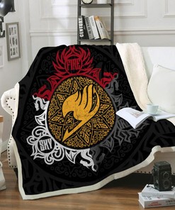 Fairy Tail Logo Fleece Blanket for Home Décor