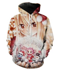 Fairy Tail Merry Christmas Lucy Anime Christmas Hoodie 3D