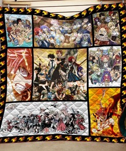 Fairy Tail Quilt Blanket Bedding Set For Fans Amine