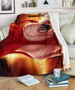 Fairy Tail Sherpa Fleece Blanket Gifts for Family, for Couple