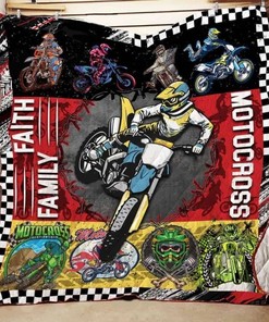 Faith Family Motocross Quilt Blanket Bedding Set