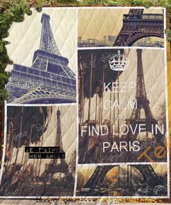 Fall in Love with Paris with I Heart Paris Quilt And Pillowcase Set