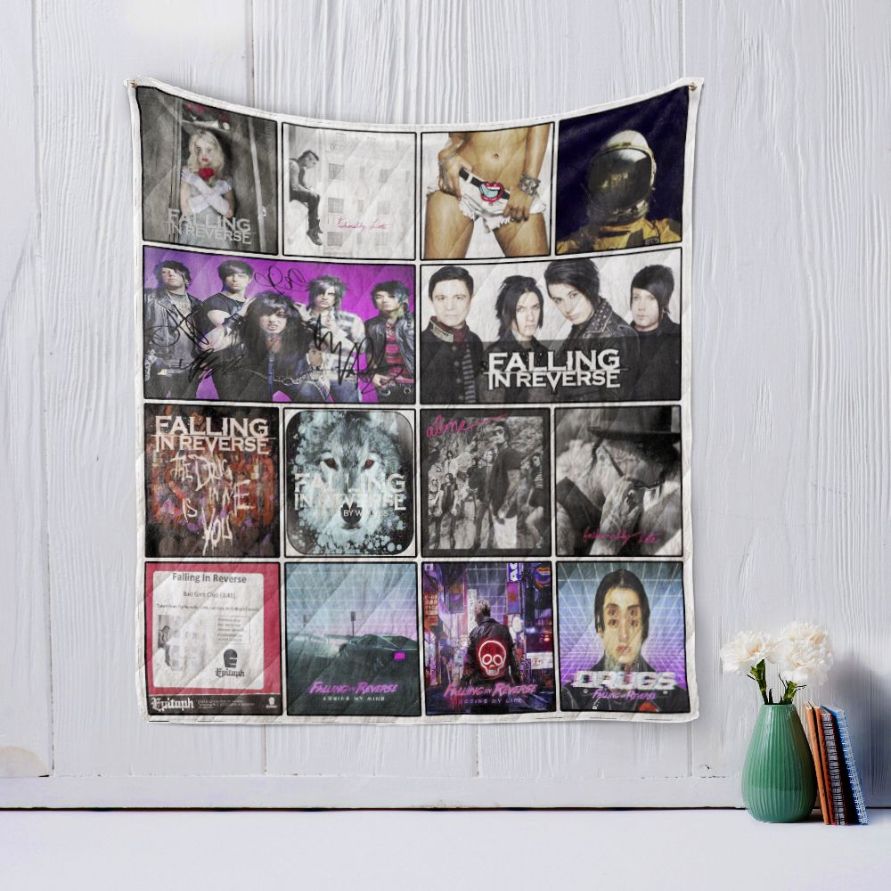Falling In Reverse Quilt Blanket Bedding Set for Home Décor