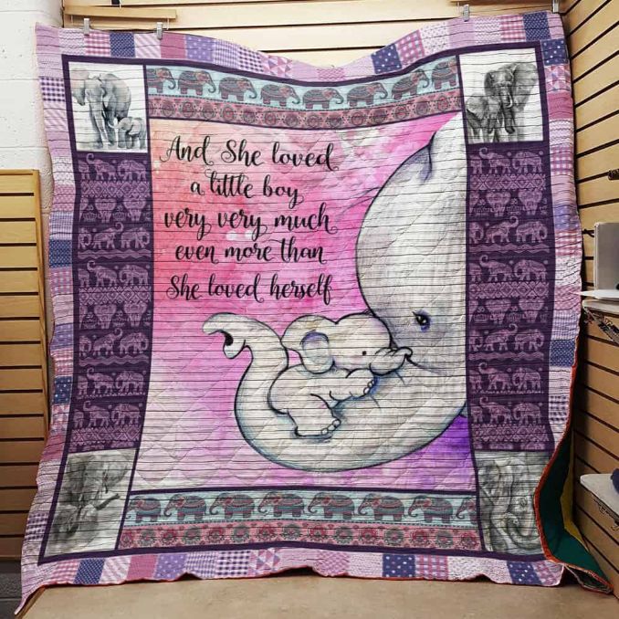 Family Even More Than She Herself Elephant Quilt Blanket Bedding Set