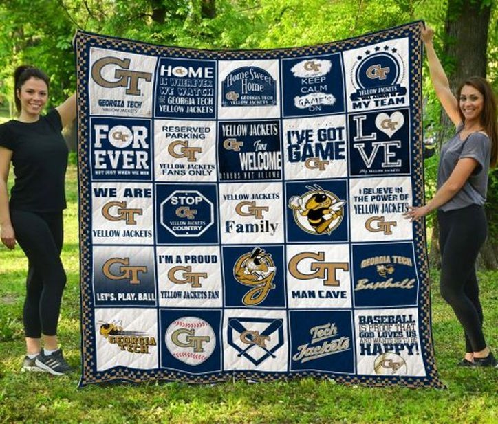 Family Ncaa Georgia Tech Yellow Jackets Collected Quilt Blanket Bedding Set
