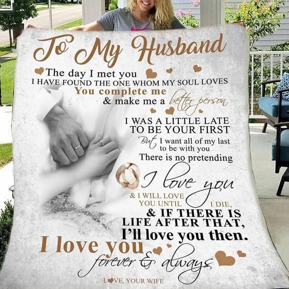 Family To My Husband I Love You Personalized Quilt Blanket Bedding Set