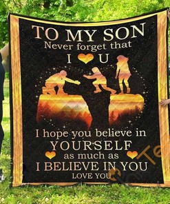Family To My Son Never Forget That Quilt Blanket Bedding Set