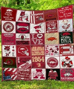 Fan Cave Ncaa Arkansas Razorbacks Combined Collected Quilt Blanket Bedding Set