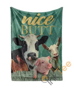 Farm Nice B Sherpa Fleece Blanket Gifts for Family, for Couple