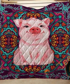 Farm Pig Life Quilt Blanket Bedding Set