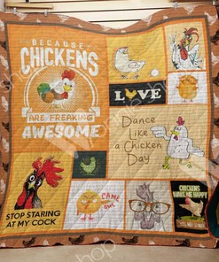 Farmer Because Chickens Are Freaking Awesome Quilt Blanket Bedding Set