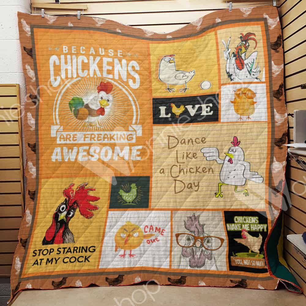 Farmer Because Chickens Are Freaking Awesome Quilt Blanket Bedding Set