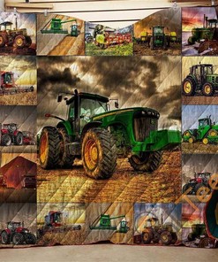 Farmer Tractor Quilt Blanket Bedding Set