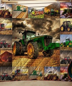 Farmer Tractor Quilt Blanket Bedding Set for Home Décor