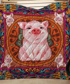 Farmer Who Love Pig Quilt Blanket Bedding Set for Home Décor