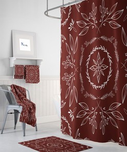 Farmhouse Floral Shower Curtain For Bathroom Decor