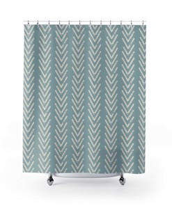 Farmhouse Shower Curtain College Dorm Bathroom Decor
