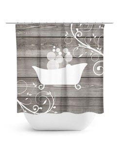 Farmhouse Shower Curtain, Farmhouse Bathroom Decor, Rustic Bathroom, Farmhouse Bath Curtain, Fabric Bathtub Curtain, Shower Decor
