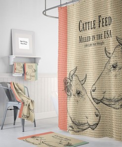 Farmhouse Shower Curtain With Cows