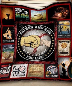 Father And Son, Baseball Quilt Blanket And Bedding Set Option