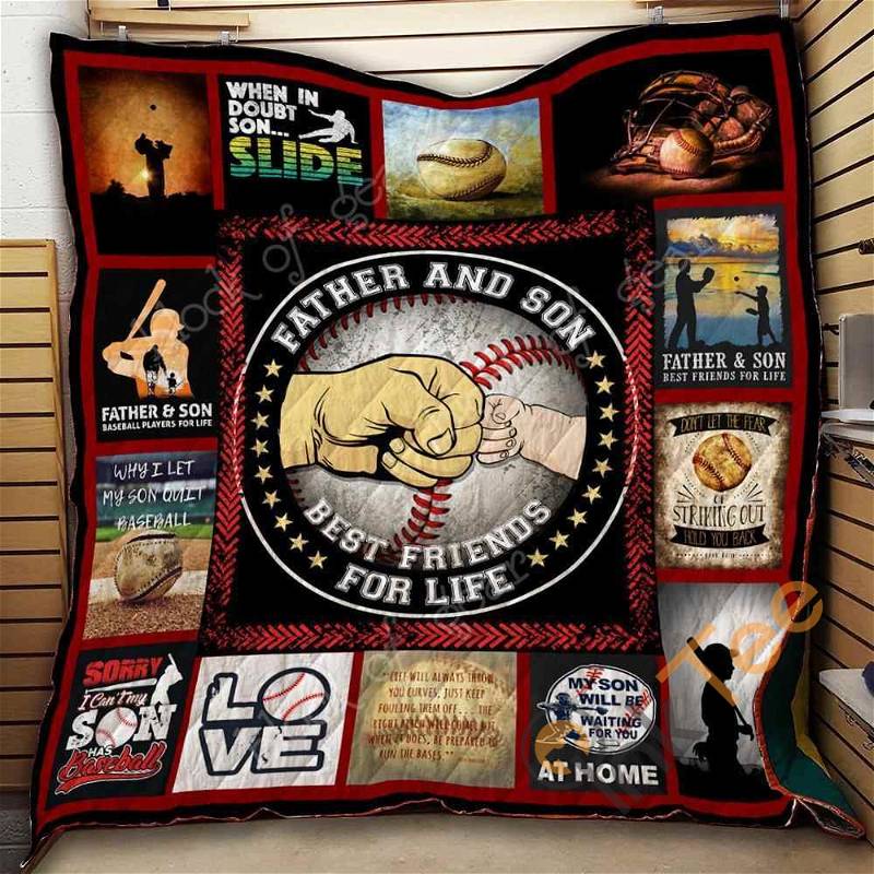 Father And Son, Baseball Quilt Blanket And Bedding Set Option