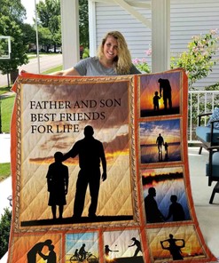 Father And Son Best Friend For Life Great Customized Gifts For Birthday Christmas Thanksgiving Quilt Blanket Bedding Set