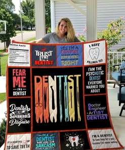 Fear Me I'm A Dentist Quilt Blanket Bedding Set