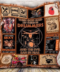 Fear No Evil Drummer Quilt Blanket Bedding Set