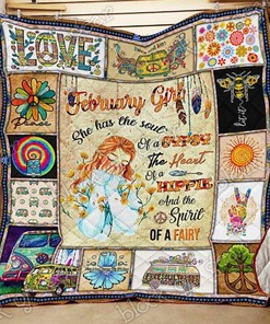 February Girl Hippie Quilt Blanket Bedding Set Pn5M2