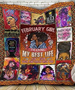 February Girl Quilt Blanket Bedding Set