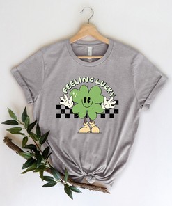 Feeling Lucky St Patricks Day Shirt, 4 Clover Shirt, Heifer Four Leaf Clover Shirt, St Patricks Day Cow Tee, St Patricks Shirt